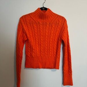 French Connection Mock Neck Cable Knit Sweater